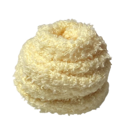 Lacets doux fluffy jaune pastel
