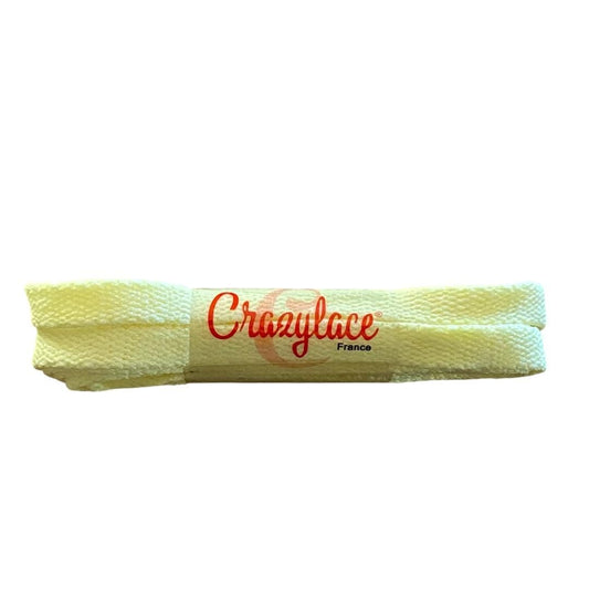 Butter yellow flat laces for sneakers and trainers | CrazyLace