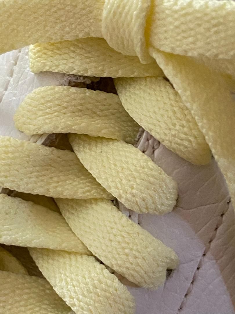 Butter yellow flat laces for sneakers and trainers | CrazyLace
