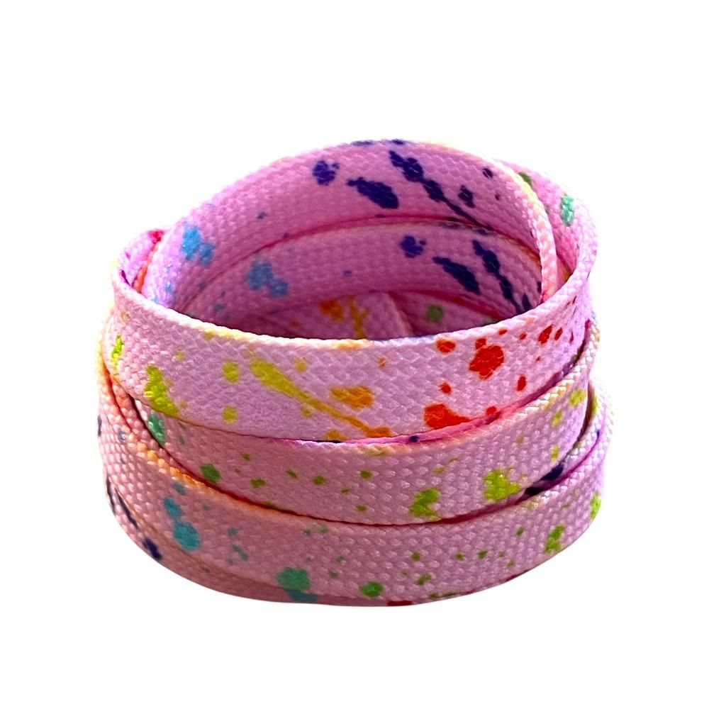 Lacets style Art urbain - Plusieurs teintes - Eclaboussures en Dorés ou Colorés