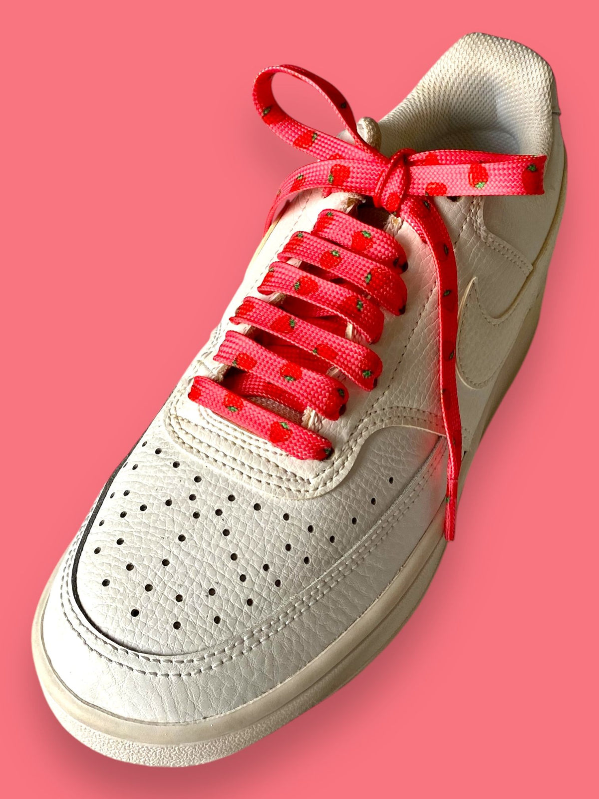 Lacets imprimés fraises pour sneakers