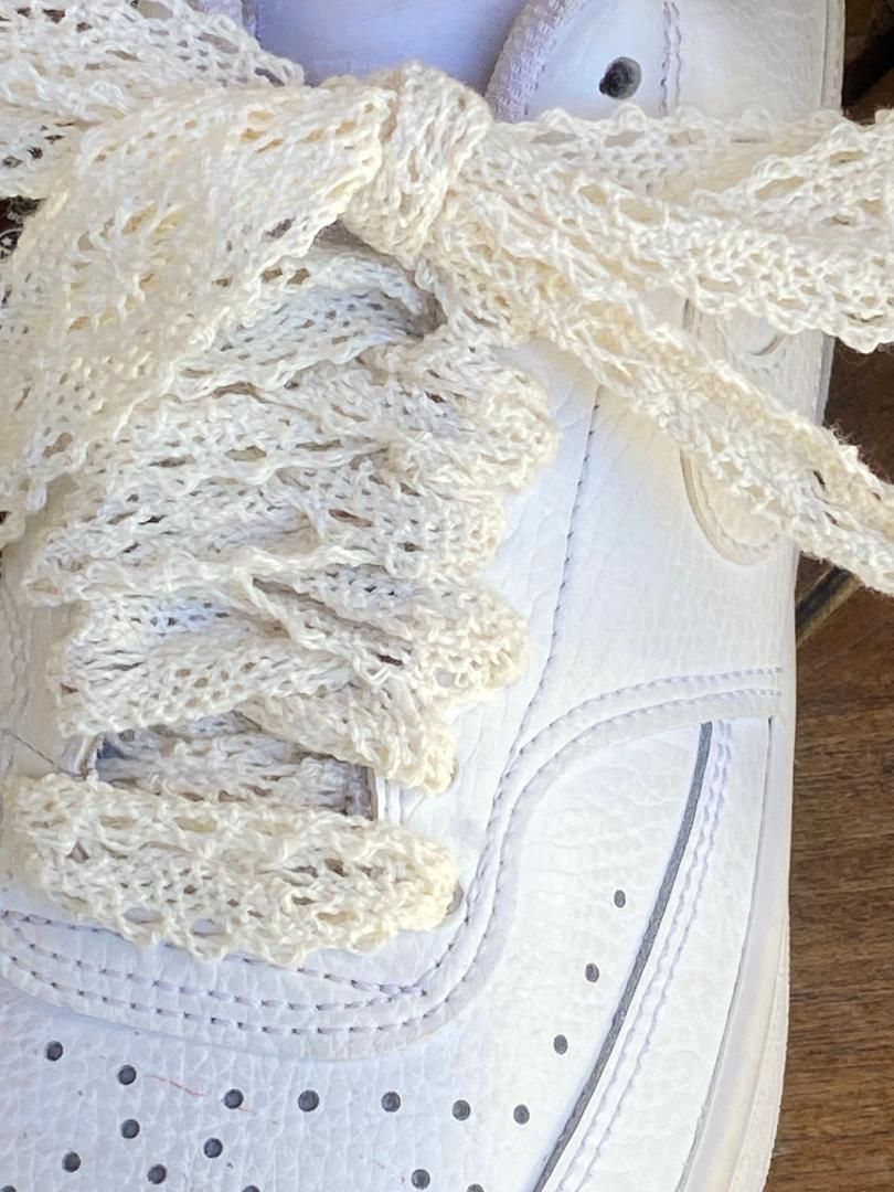 Lacets en crochet coton naturel- Esprit vintage
