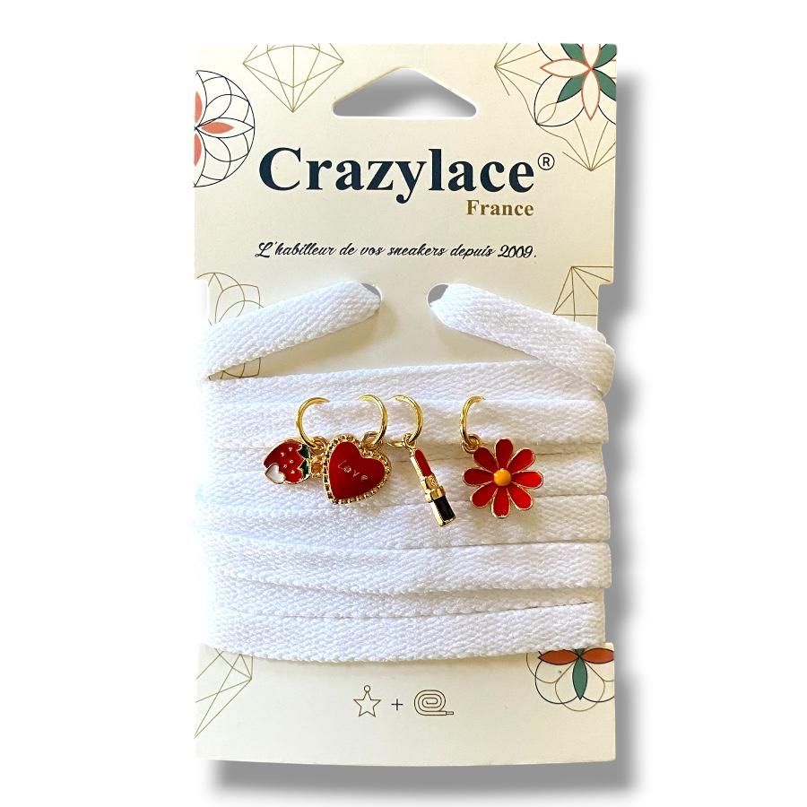 Lace and mini-charm pack x4 - Choose your lace theme and color - Crazylace France concept