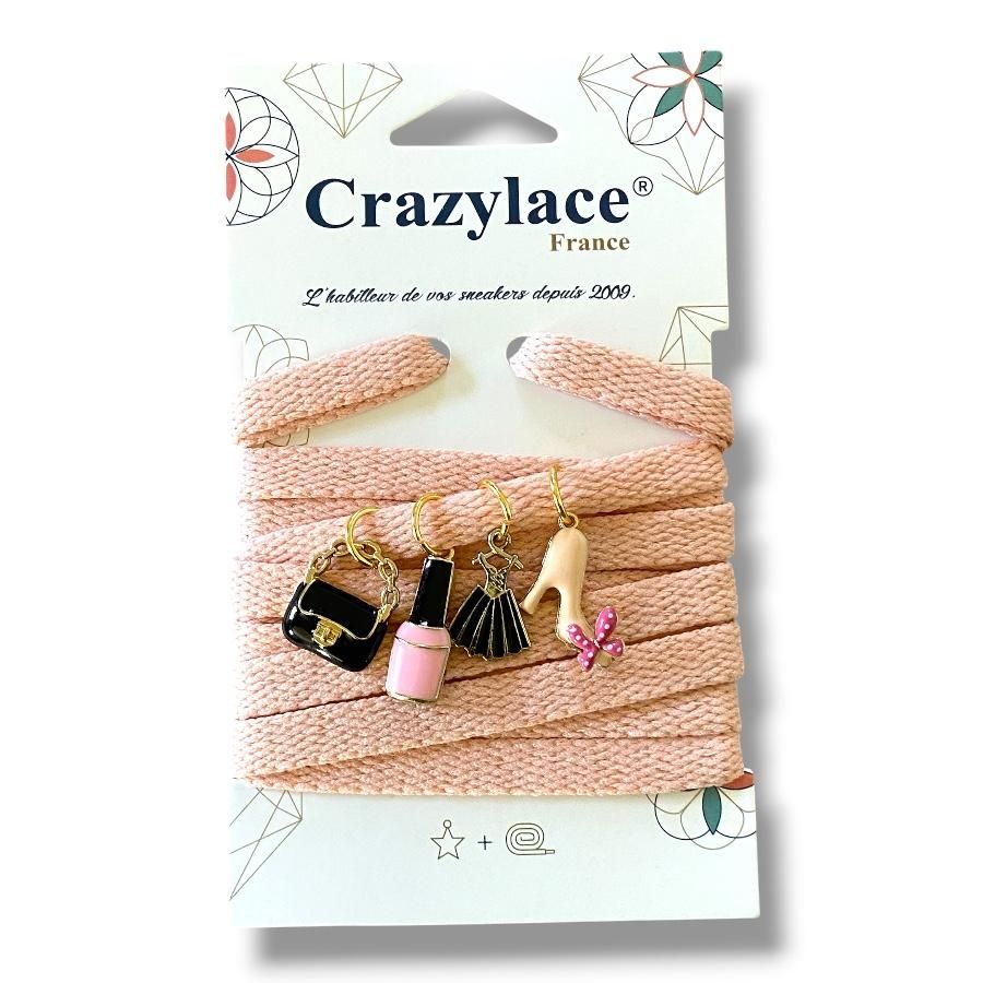 Lace and mini-charm pack x4 - Choose your lace theme and color - Crazylace France concept