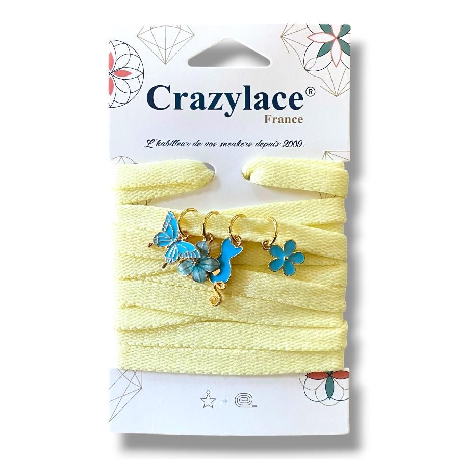 Lace and mini-charm pack x4 - Choose your lace theme and color - Crazylace France concept