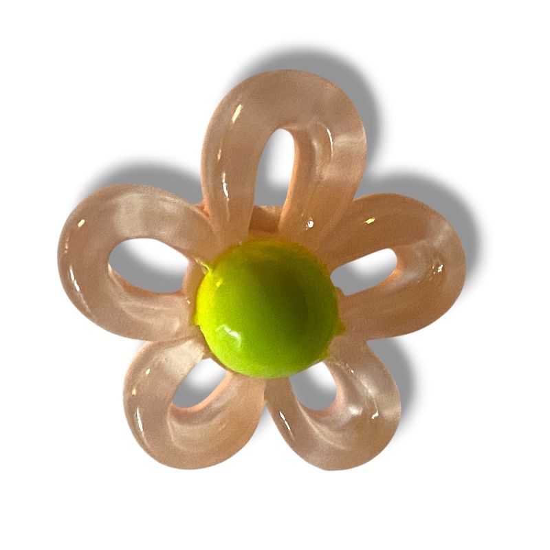 Colorful resin Pop Flower clips - Crazylace