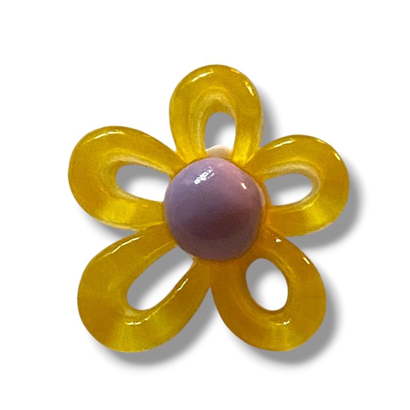 Colorful resin Pop Flower clips - Crazylace