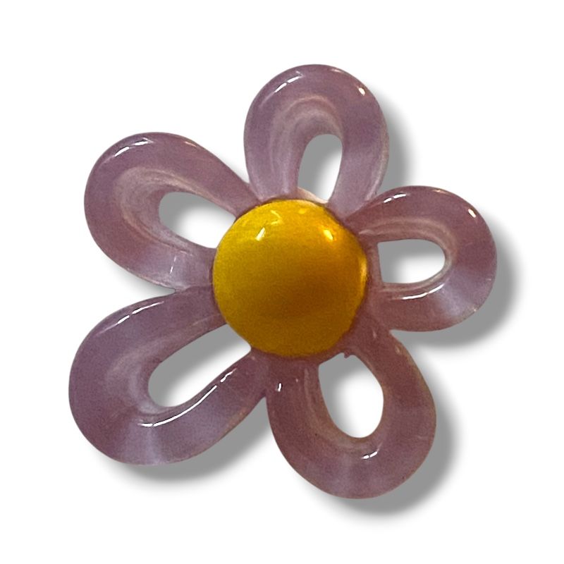 Colorful resin Pop Flower clips - Crazylace