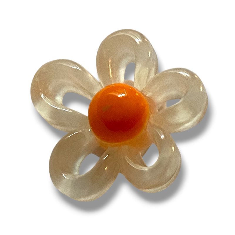 Colorful resin Pop Flower clips - Crazylace