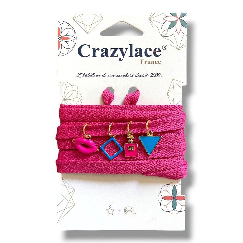 Lace and mini-charm pack x4 - Choose your lace theme and color - Crazylace France concept