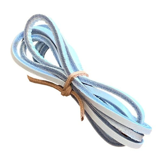Lacets 100% cuirs blancs pour chaussures bateau ou sneakers