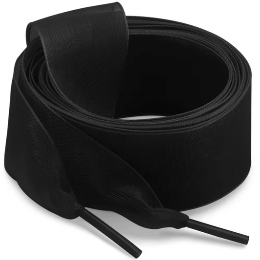 Lacets en Organza larges noirs