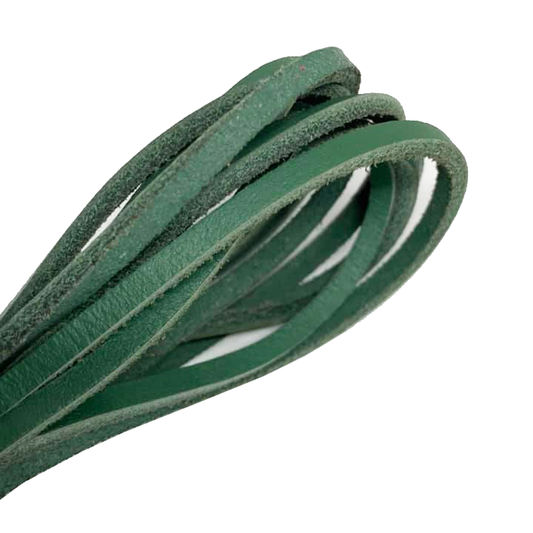 Lacets en cuir vert made in France