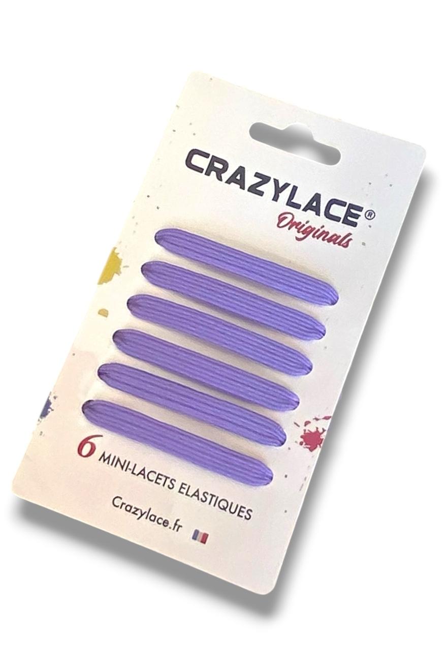 Lavender flat elastic mini-laces with aglets – Crazylace France