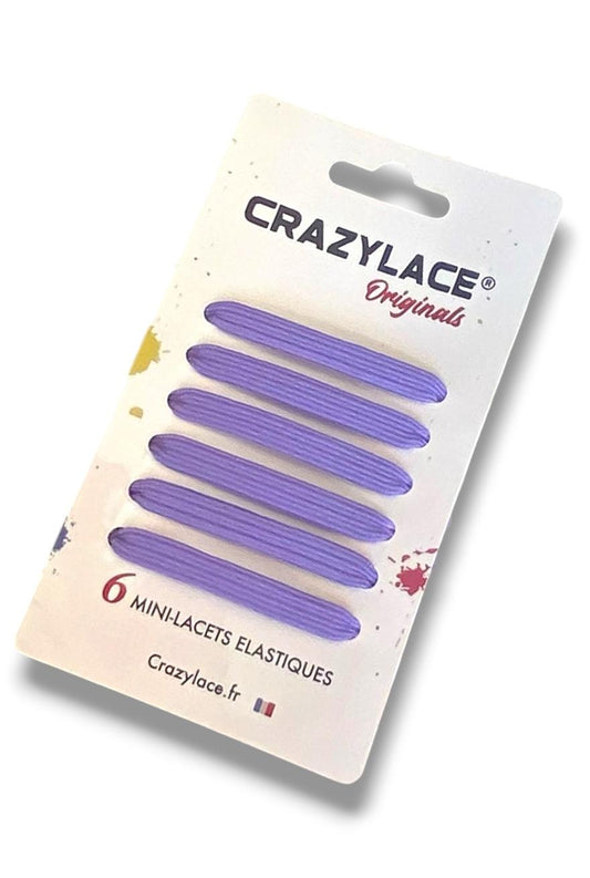 Lavender flat elastic mini-laces with aglets – Crazylace France
