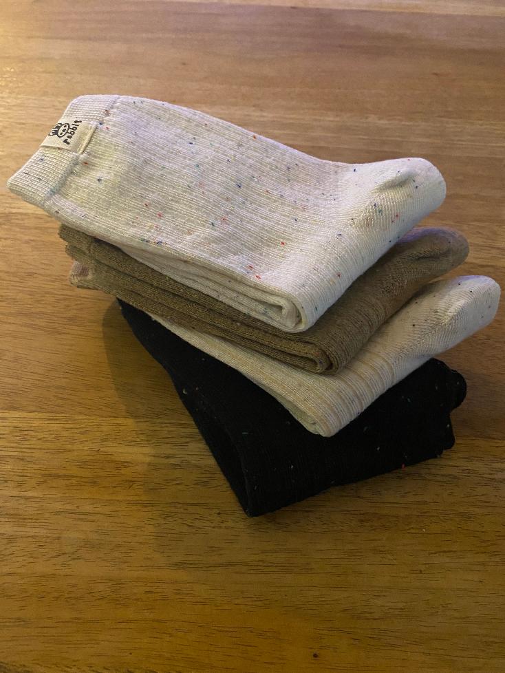 Chaussettes tubes courtes mouchetées colorées plusieurs coloris