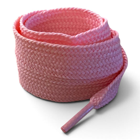 Lacets plats XL larges rose foncé 2 cm pour sneakers
