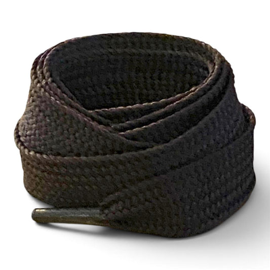 Lacets plats XL larges marron chocolat 2 cm pour sneakers