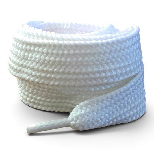 Lacets plats XL larges blancs 2cm pour sneakers