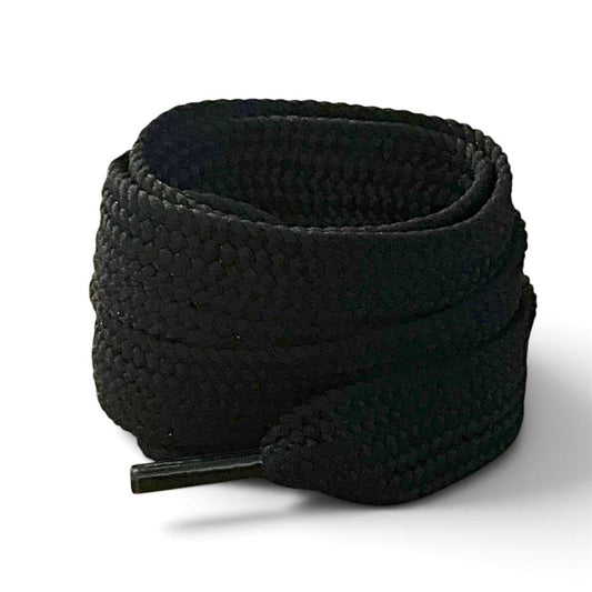 Lacets plats XL larges noirs 2cm pour sneakers