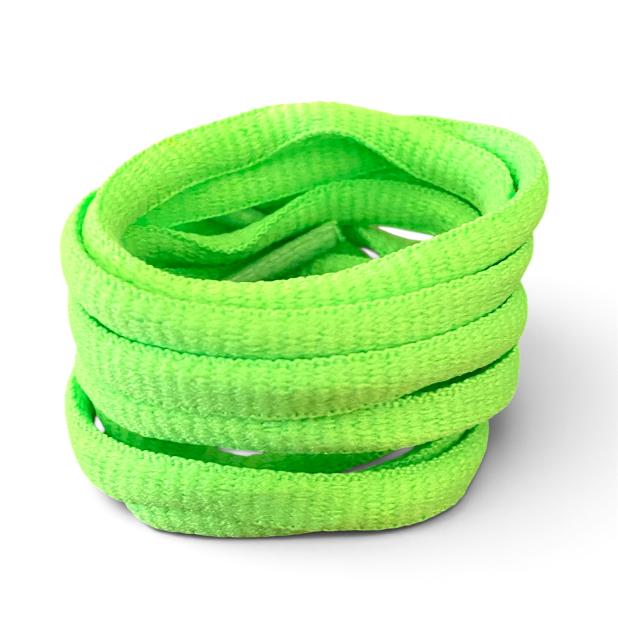 Lacets ovales vert fluo sport