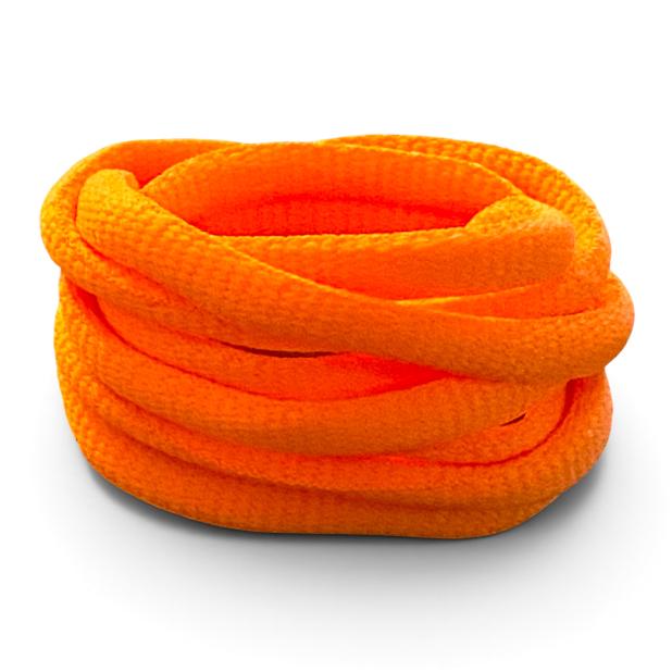 Lacets ovales orange fluo sport