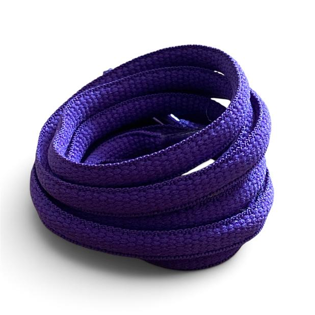 Purple oval athletic laces